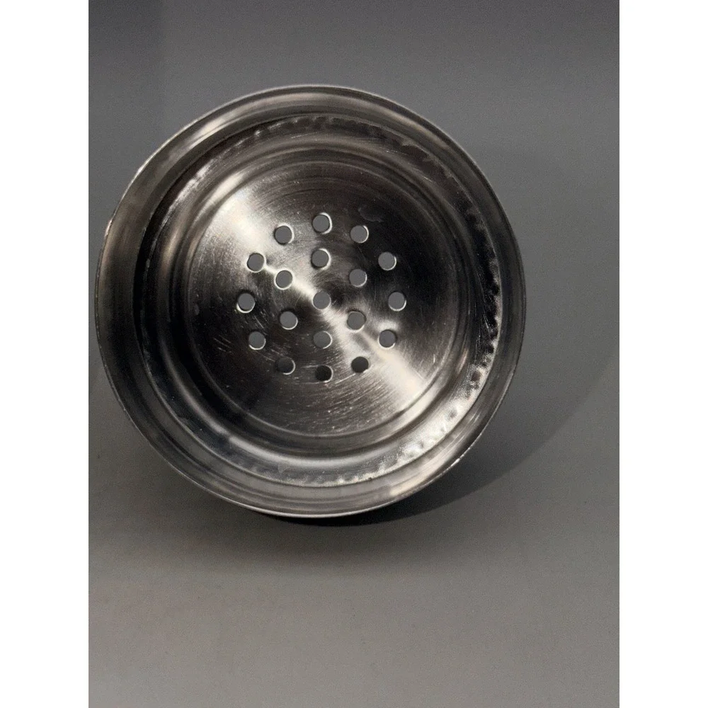 Vintage Cocktail Shaker Attributed To Almo NY Grid Pattern MCM Missing Cap